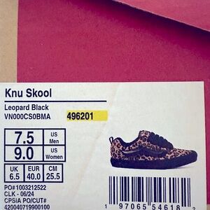 Vans Leopard Black Sneakers